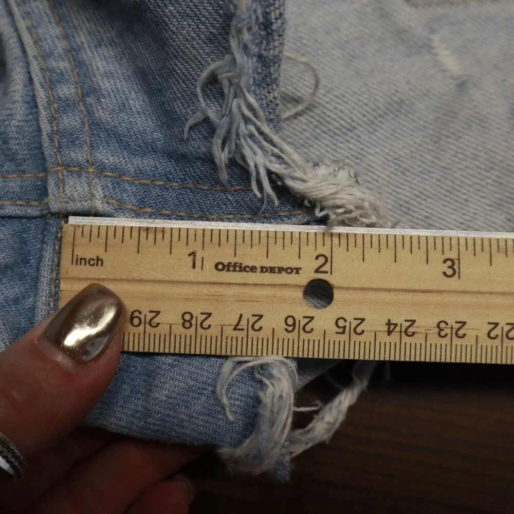Zara Button Fly Shorts Women 6 Light Blue Resort Travel‎ Festival Beach Vacation
